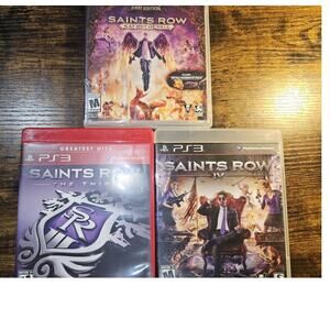 Saints Row The Third, IV, Gat Out Of Hell (Sony PlayStation 3, PS3) Bundle Lot